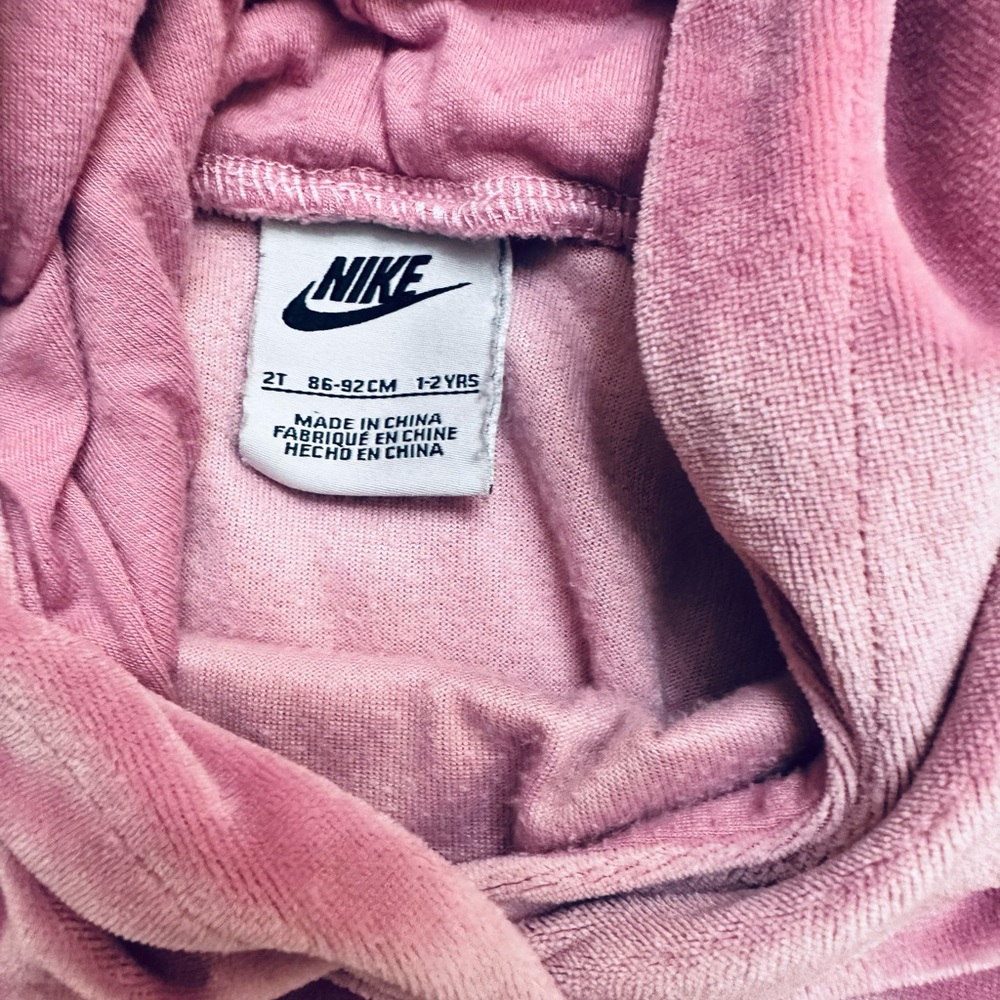Nike Soft Pink Velour Tracksuit - Picture 3 of 5